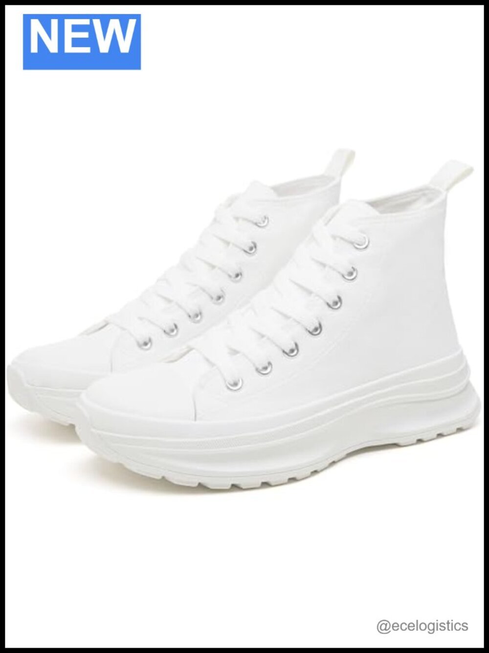 High Top Canvas Platform Sneakers - Classic Casual Comfortable Shoes